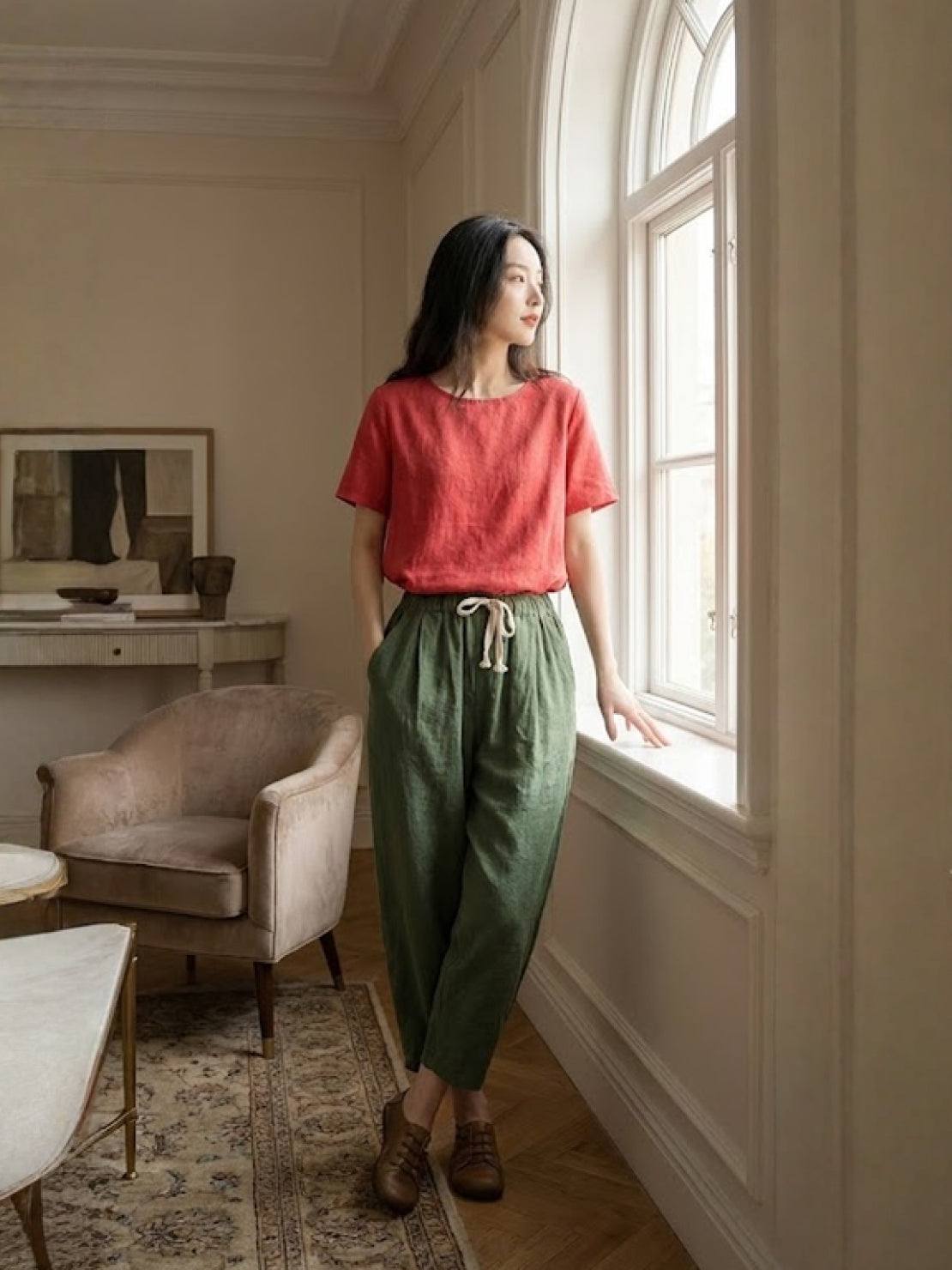 Women's Pants | Drawstring Slim Fit