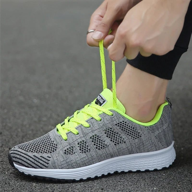 Brenna | Mesh Lace-Up Sneakers with Wide Toe Box for Women