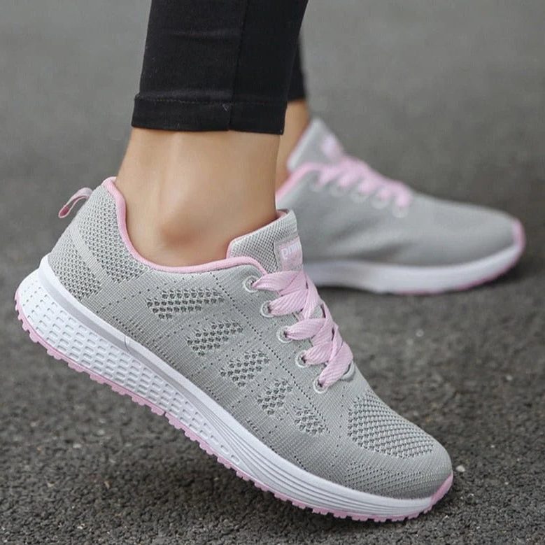 Brenna | Mesh Lace-Up Sneakers with Wide Toe Box for Women