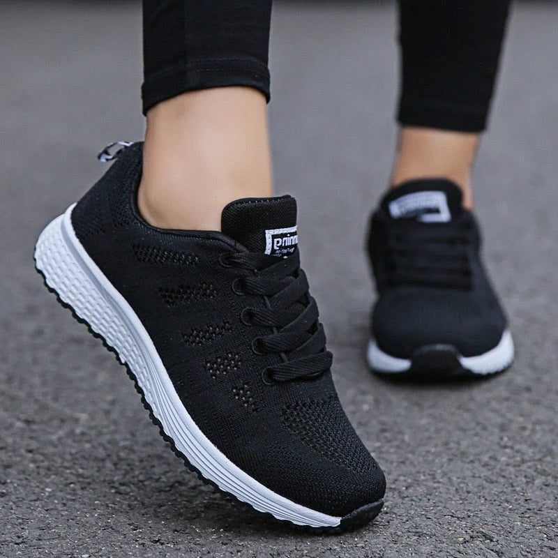 Brenna | Mesh Lace-Up Sneakers with Wide Toe Box for Women