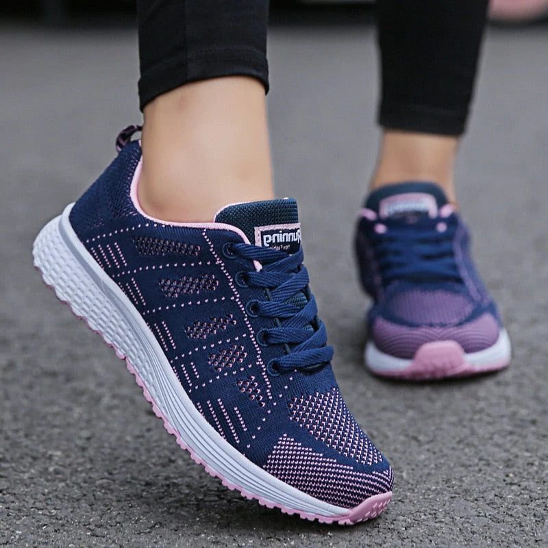 Brenna | Mesh Lace-Up Sneakers with Wide Toe Box for Women