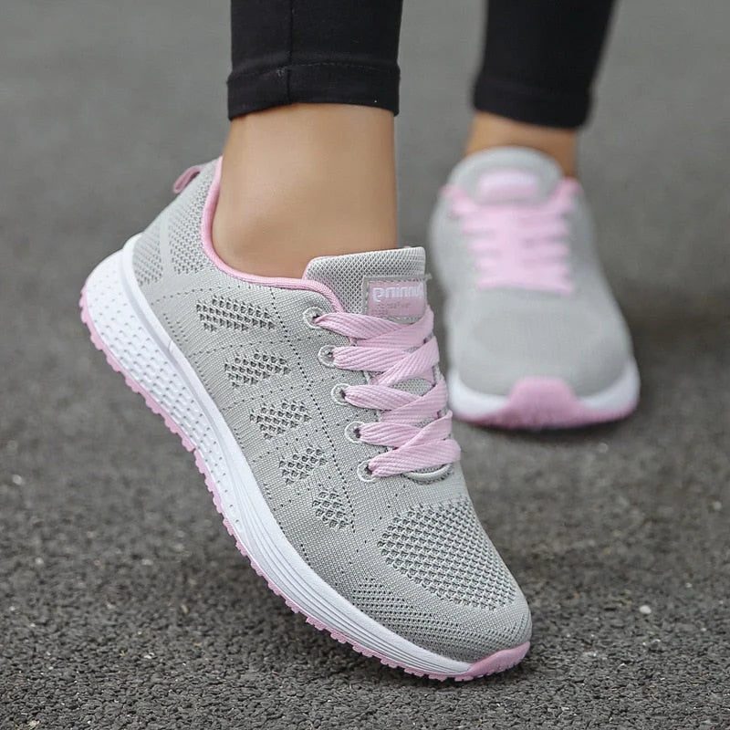 Brenna | Mesh Lace-Up Sneakers with Wide Toe Box for Women