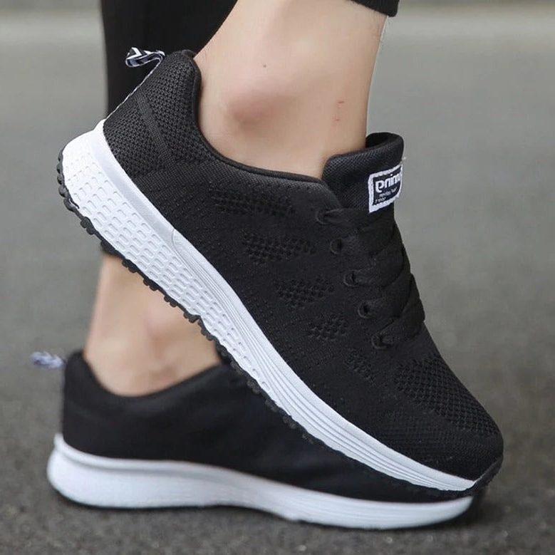 Brenna | Mesh Lace-Up Sneakers with Wide Toe Box for Women
