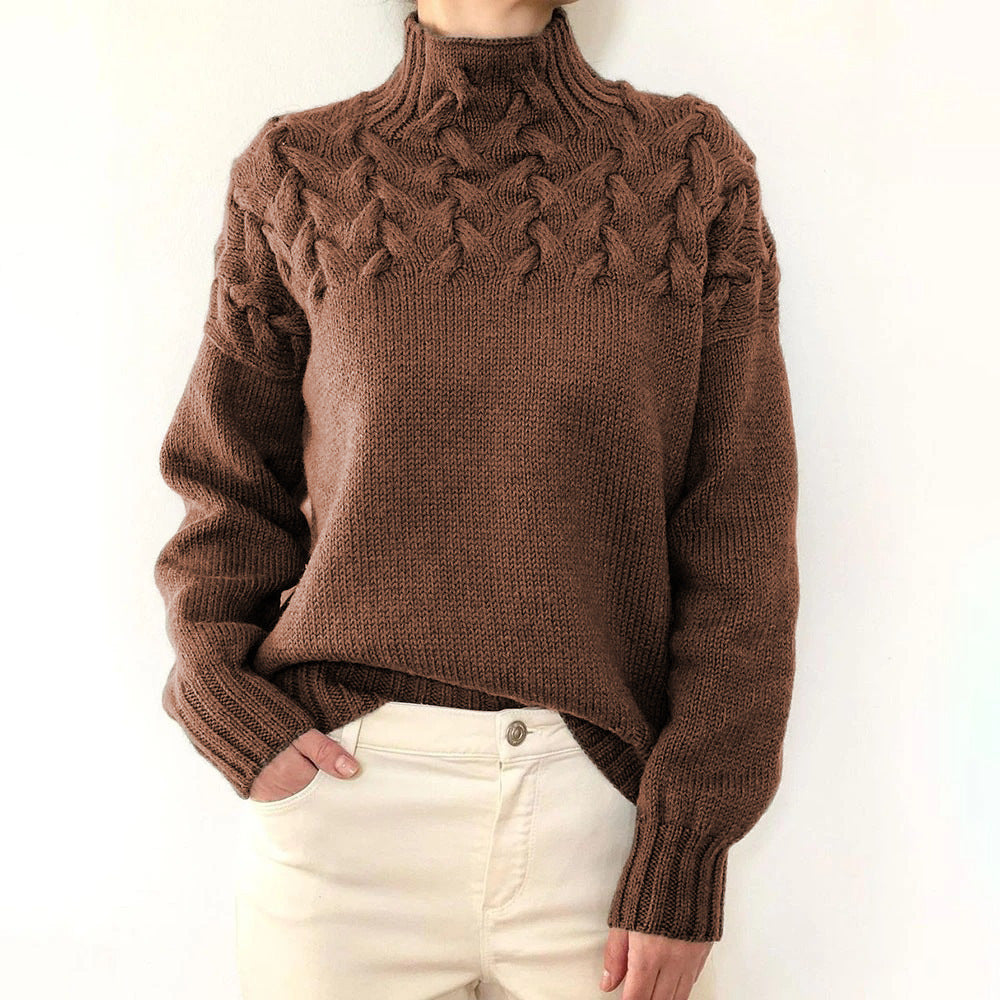 Women's Turtleneck Sweater | For Winter | Size S-3XL | Sky Blue, Dark Green, Red, Blue, Grey, Light Pink and 7 more