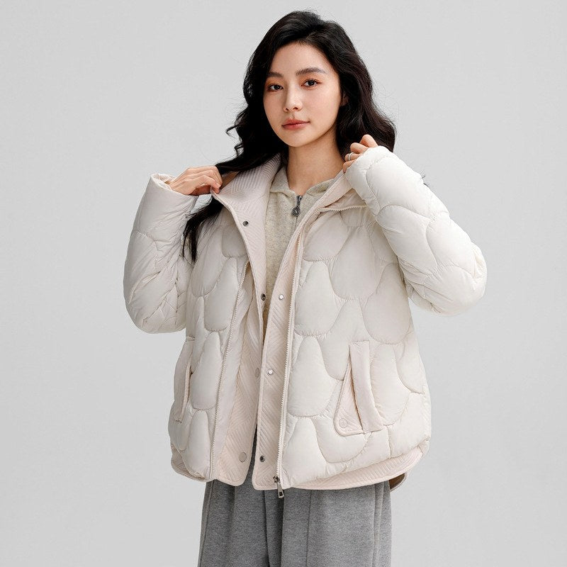 Brynlee - Women's Scallop Quilted Puffer Jacket