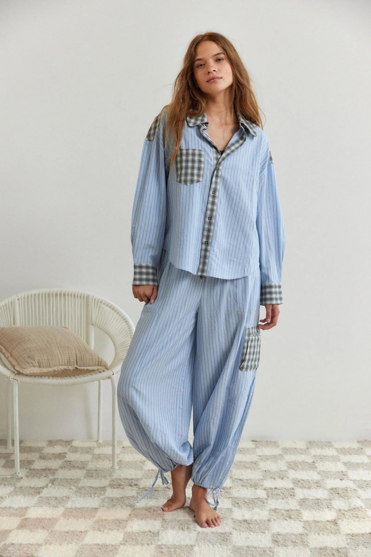 Tira | Striped Button-Down Pajama Set for Women