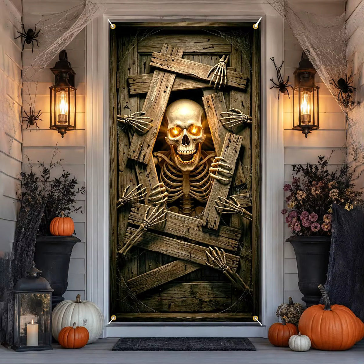 Halloween's Glowing Eyes Door Banner (90x180 cm)