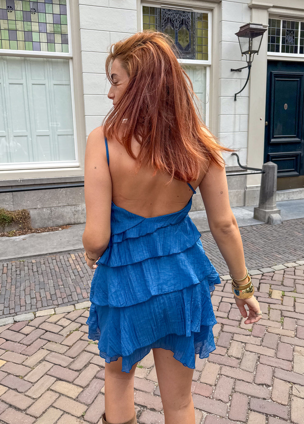 Women's One Shoulder Ruffle Mini Dress – Fitted Cocktail Party Dress