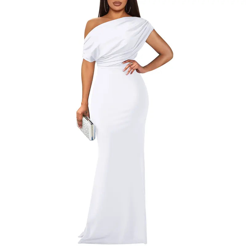 Eva's Boutique | Elegant Off-Shoulder Gown