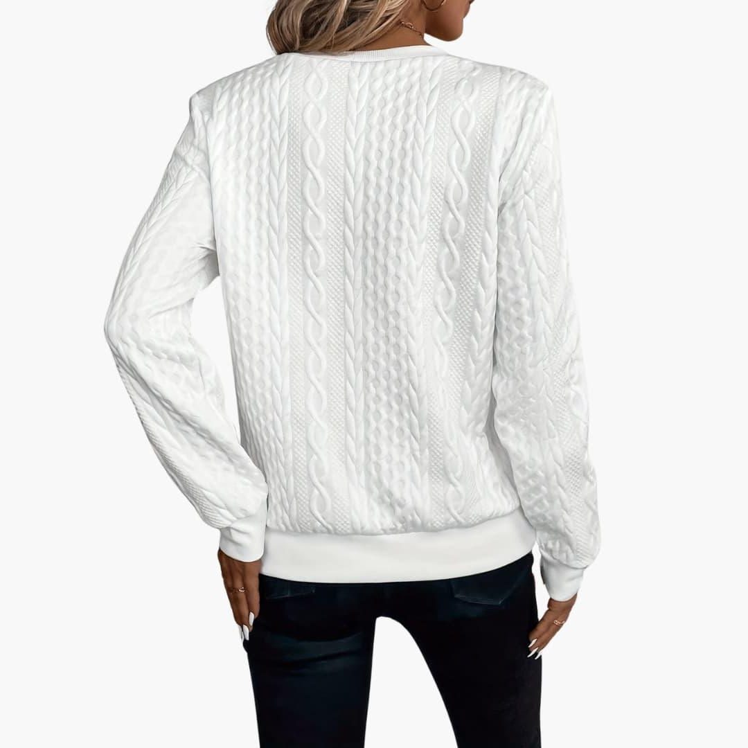 Esmée | Cable Knit Zip-Up Sweater for Women