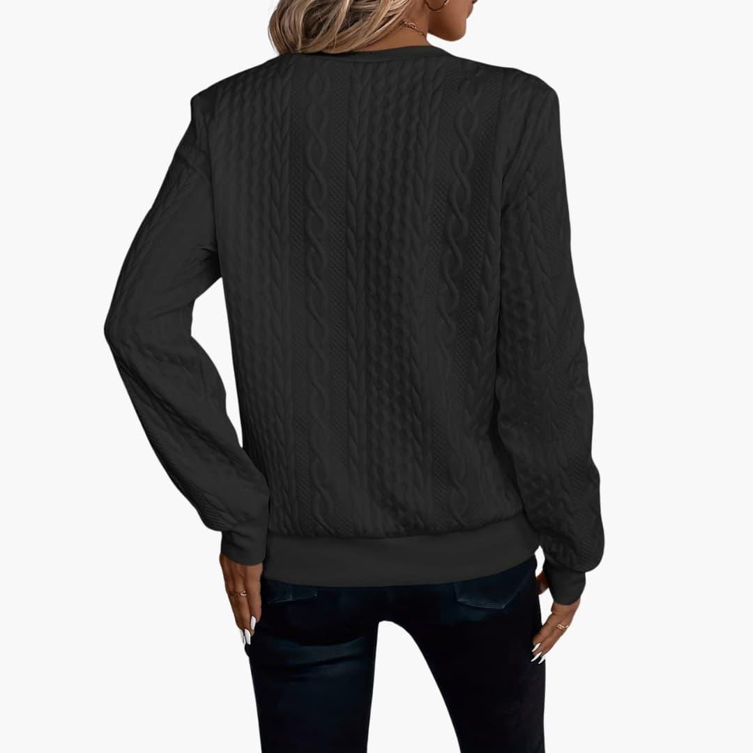 Esmée | Cable Knit Zip-Up Sweater for Women