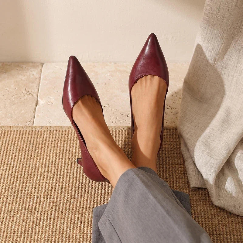 Margaux Pointed Kitten Heel Pumps