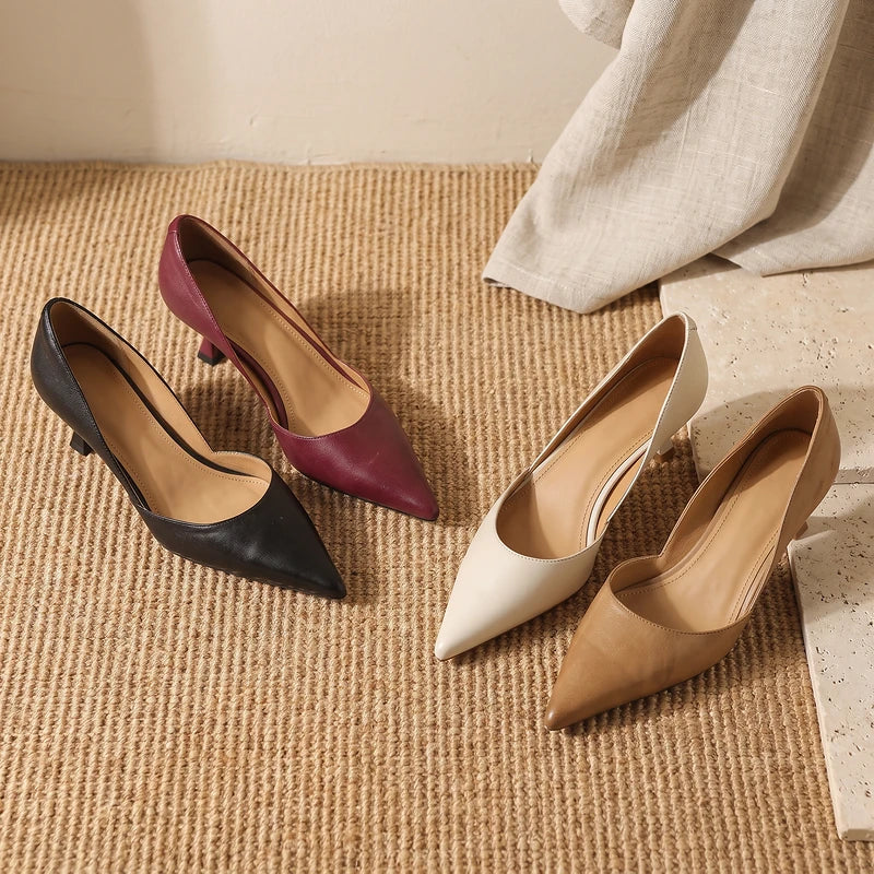 Margaux Pointed Kitten Heel Pumps