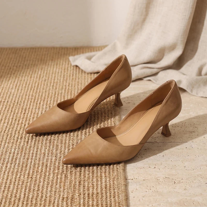 Margaux Pointed Kitten Heel Pumps