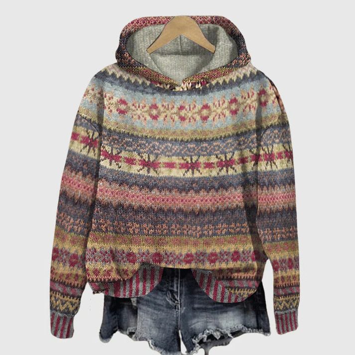 Carmen | Fair Isle Pullover Hoodie for Women
