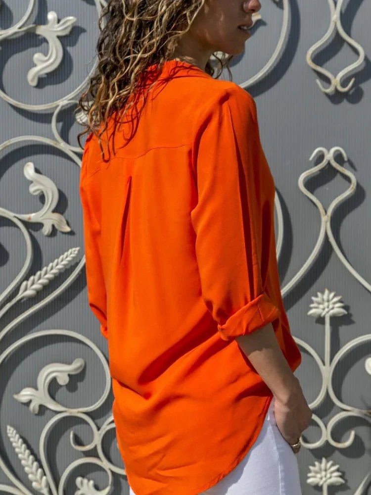 Carol | Women's Button Up Long Sleeve Shirt Blouse