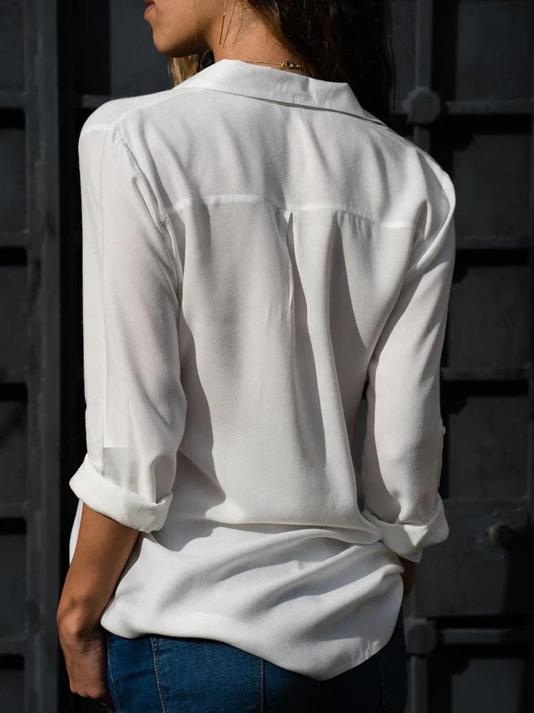 Carol | Women's Button Up Long Sleeve Shirt Blouse