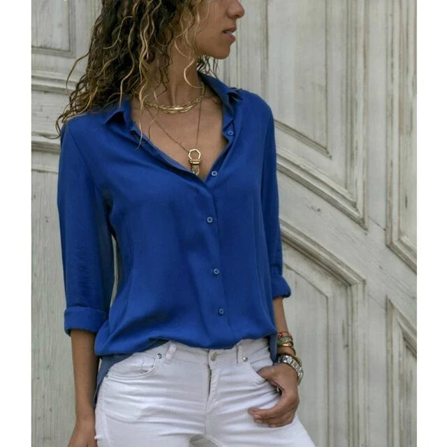 Carol | Women's Button Up Long Sleeve Shirt Blouse