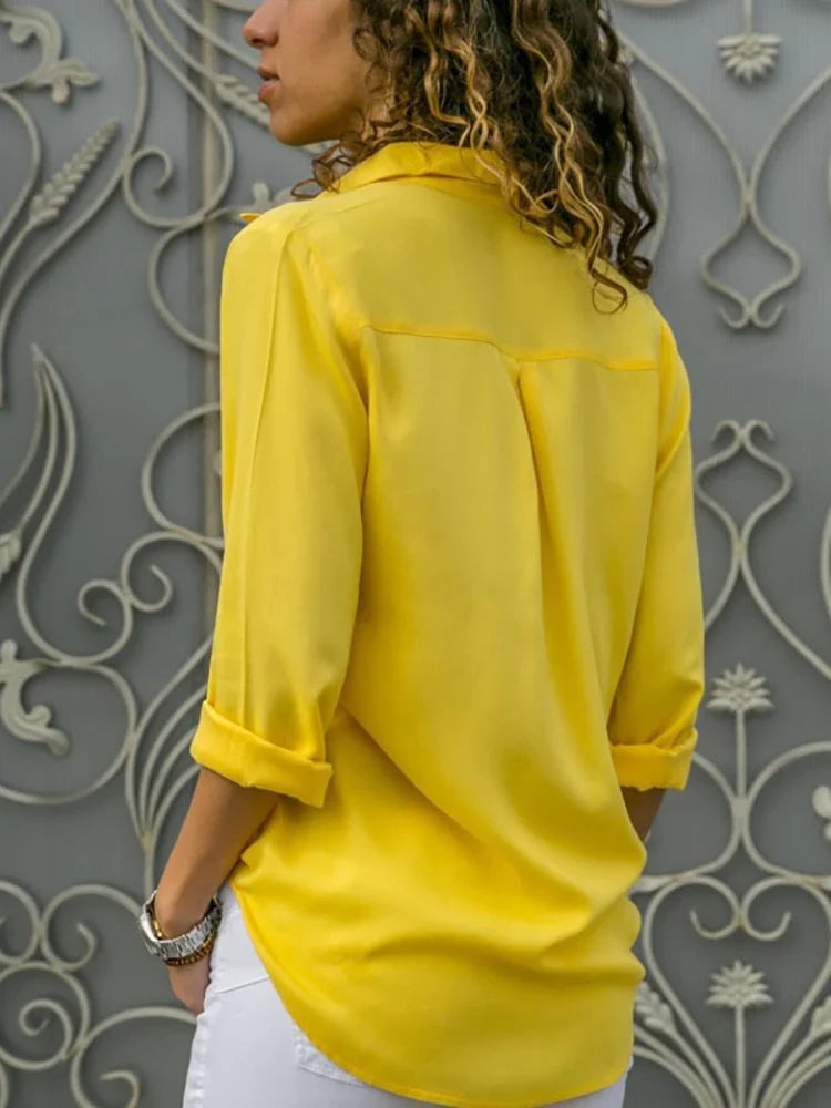 Carol | Women's Button Up Long Sleeve Shirt Blouse