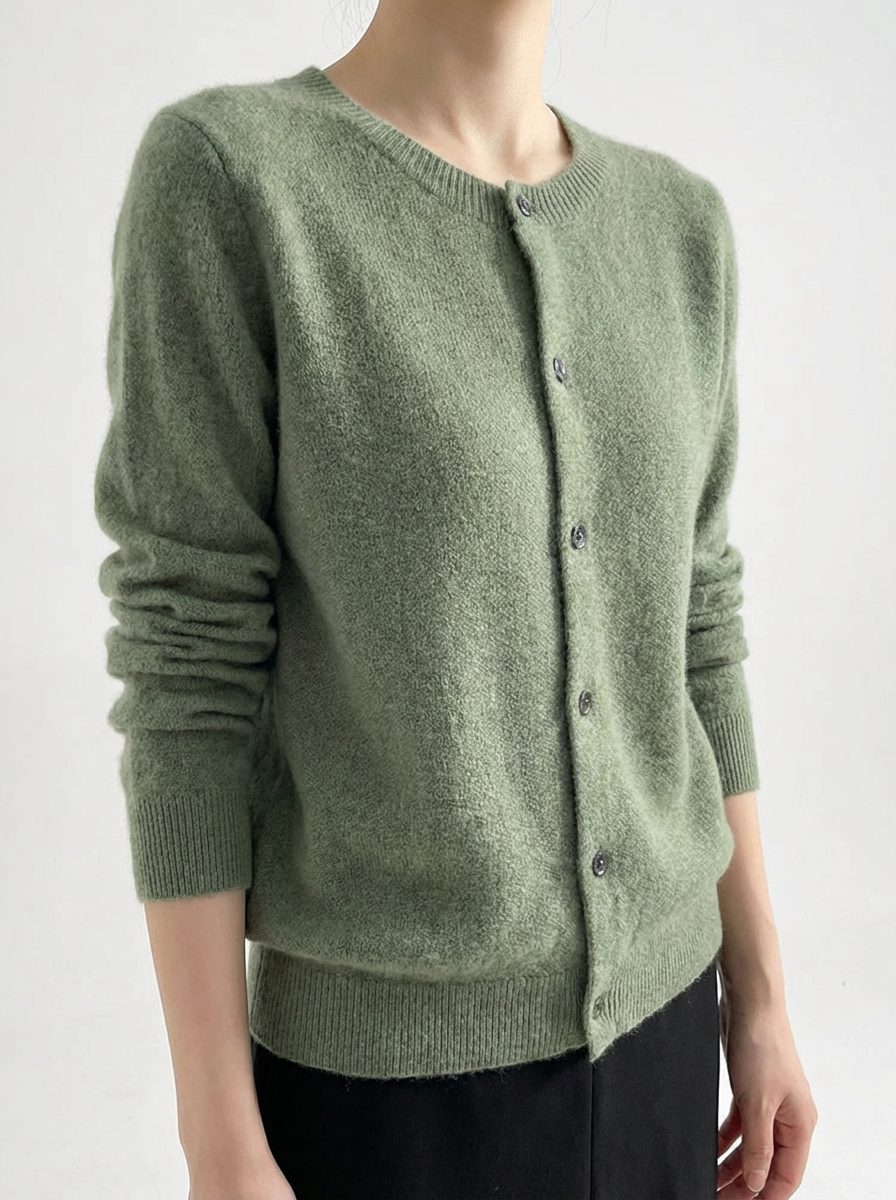 Carolina | Merino Wool Cardigan with Button-Down for Women