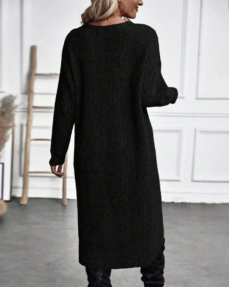 Cassandra | Oversized Ribbed Knit Long Cardigan for Women