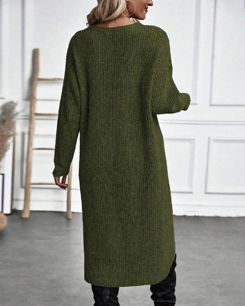 Cassandra | Oversized Ribbed Knit Long Cardigan for Women