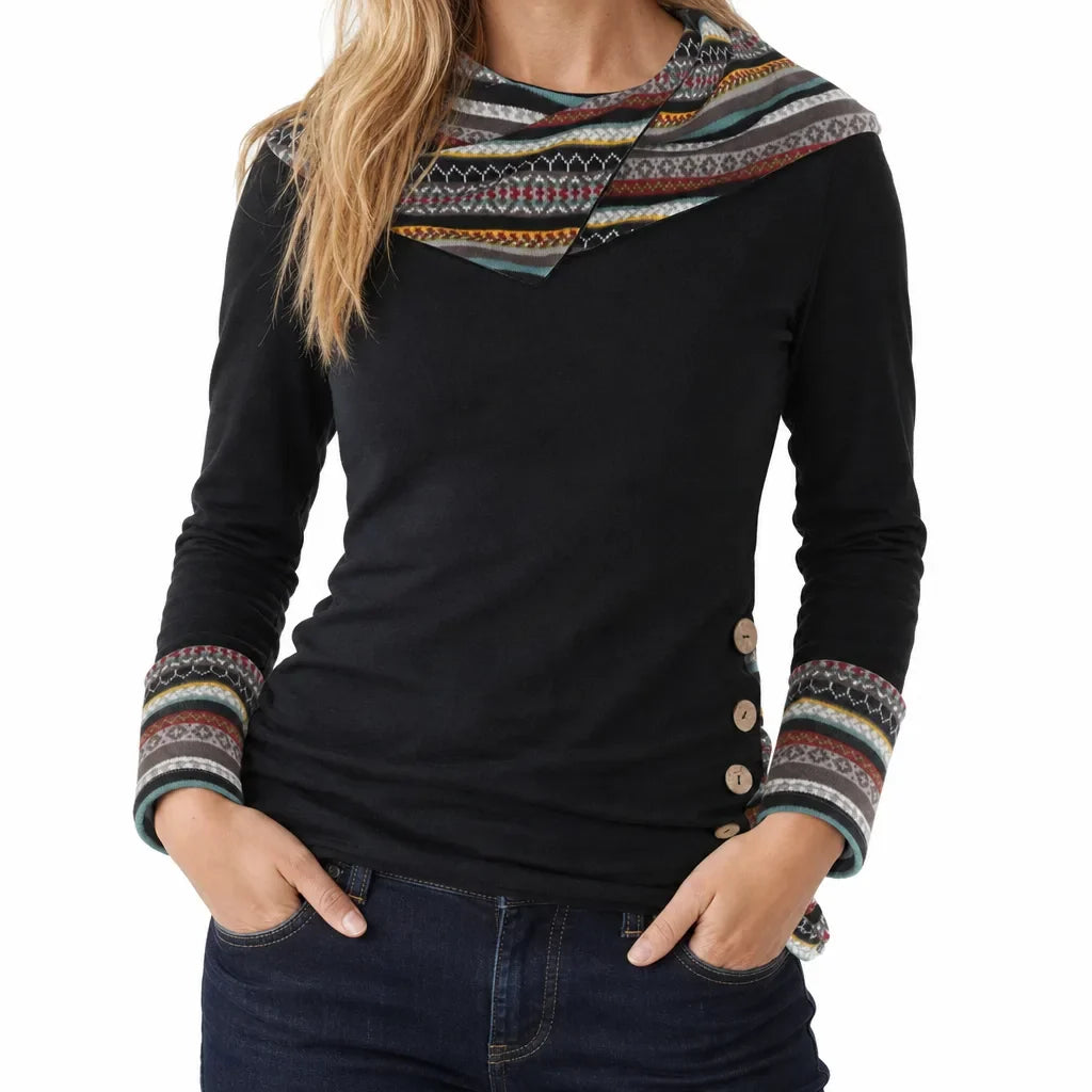 Catrin | Women's Patchwork Cozy Hoodie