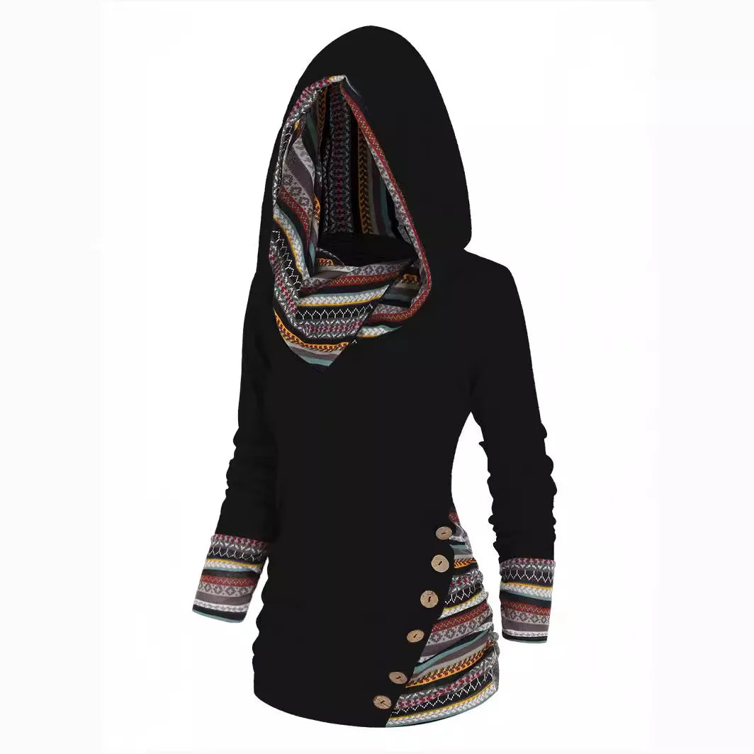 Catrin | Women's Patchwork Cozy Hoodie