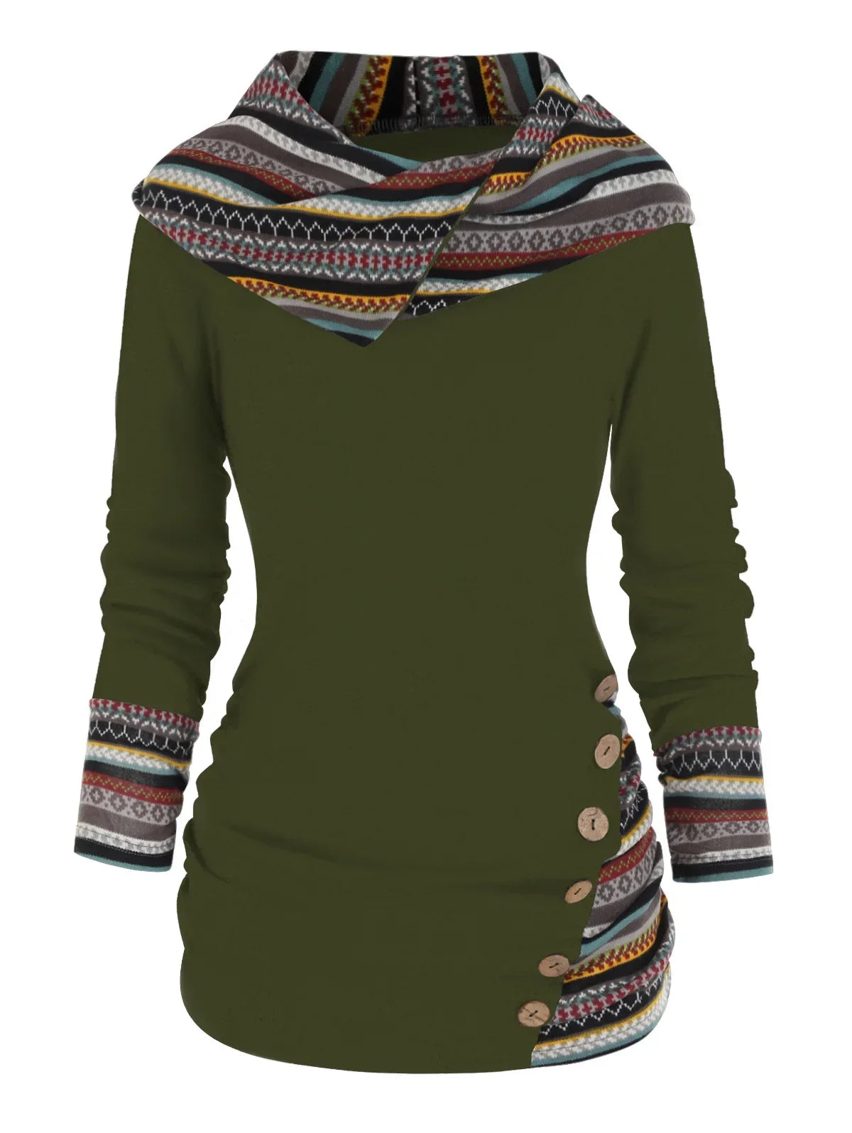 Catrin | Women's Patchwork Cozy Hoodie