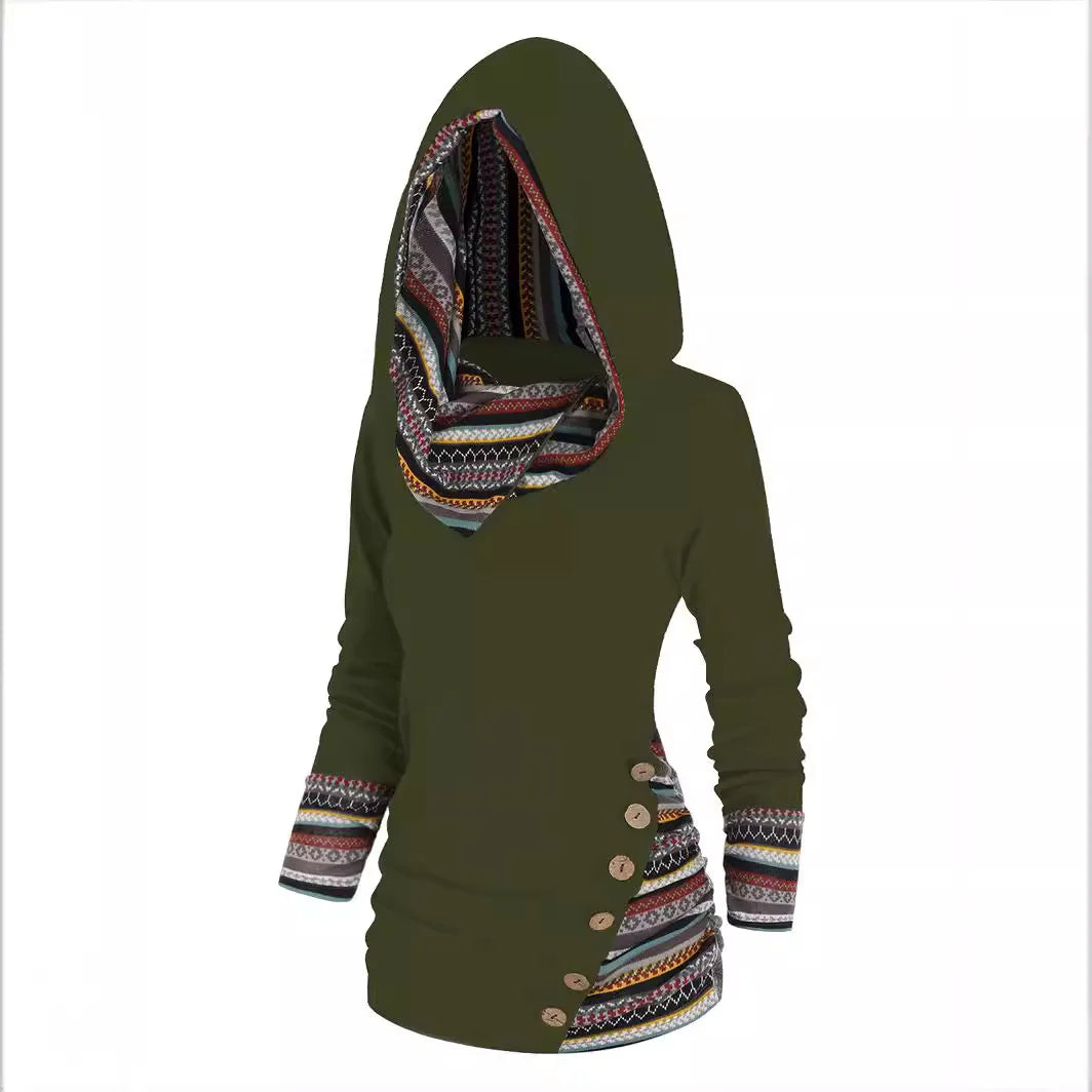 Catrin | Women's Patchwork Cozy Hoodie