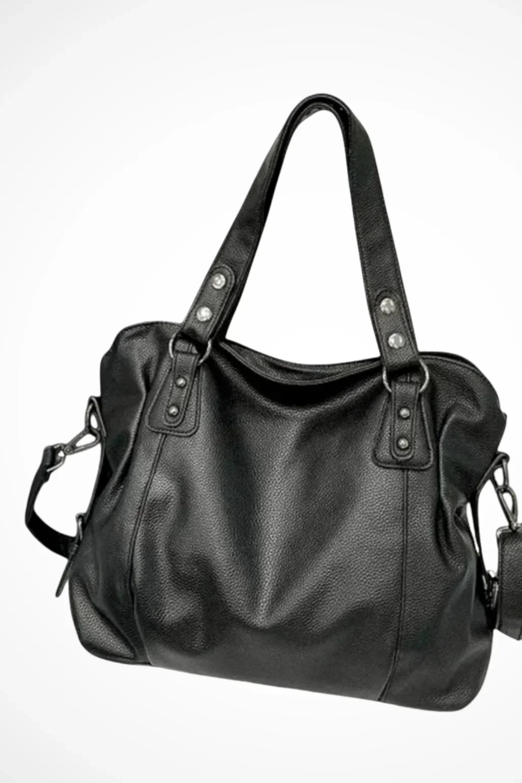 Catriona | Women's Studded Shoulder Bag with Top Handles and Detachable Strap