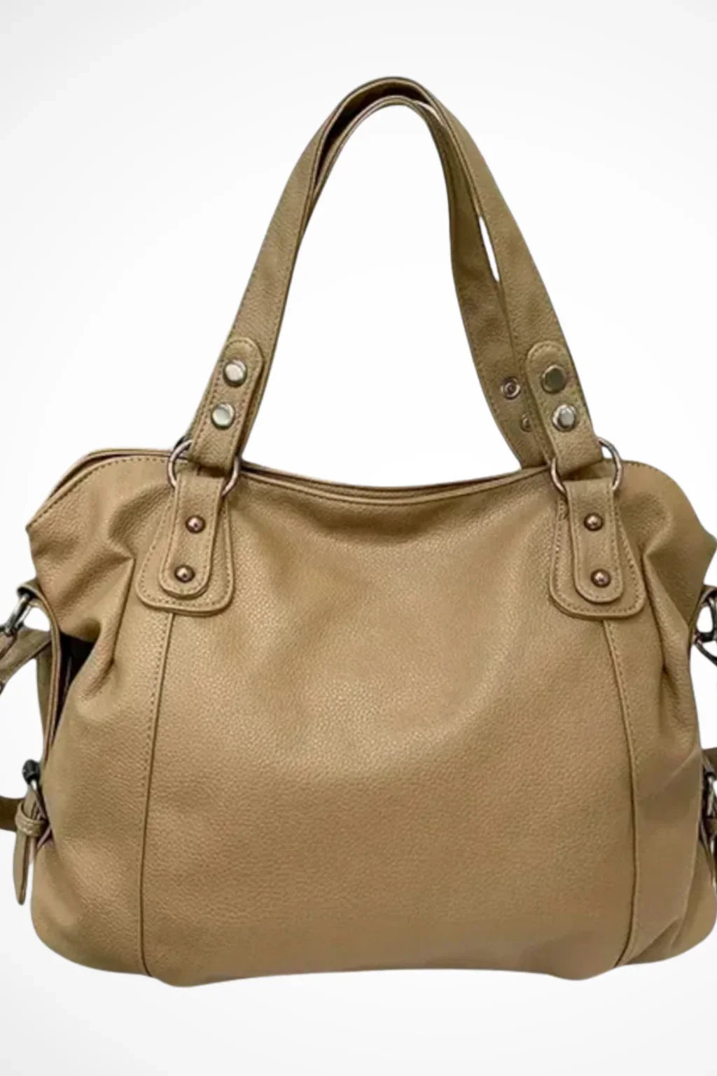 Catriona | Women's Studded Shoulder Bag with Top Handles and Detachable Strap