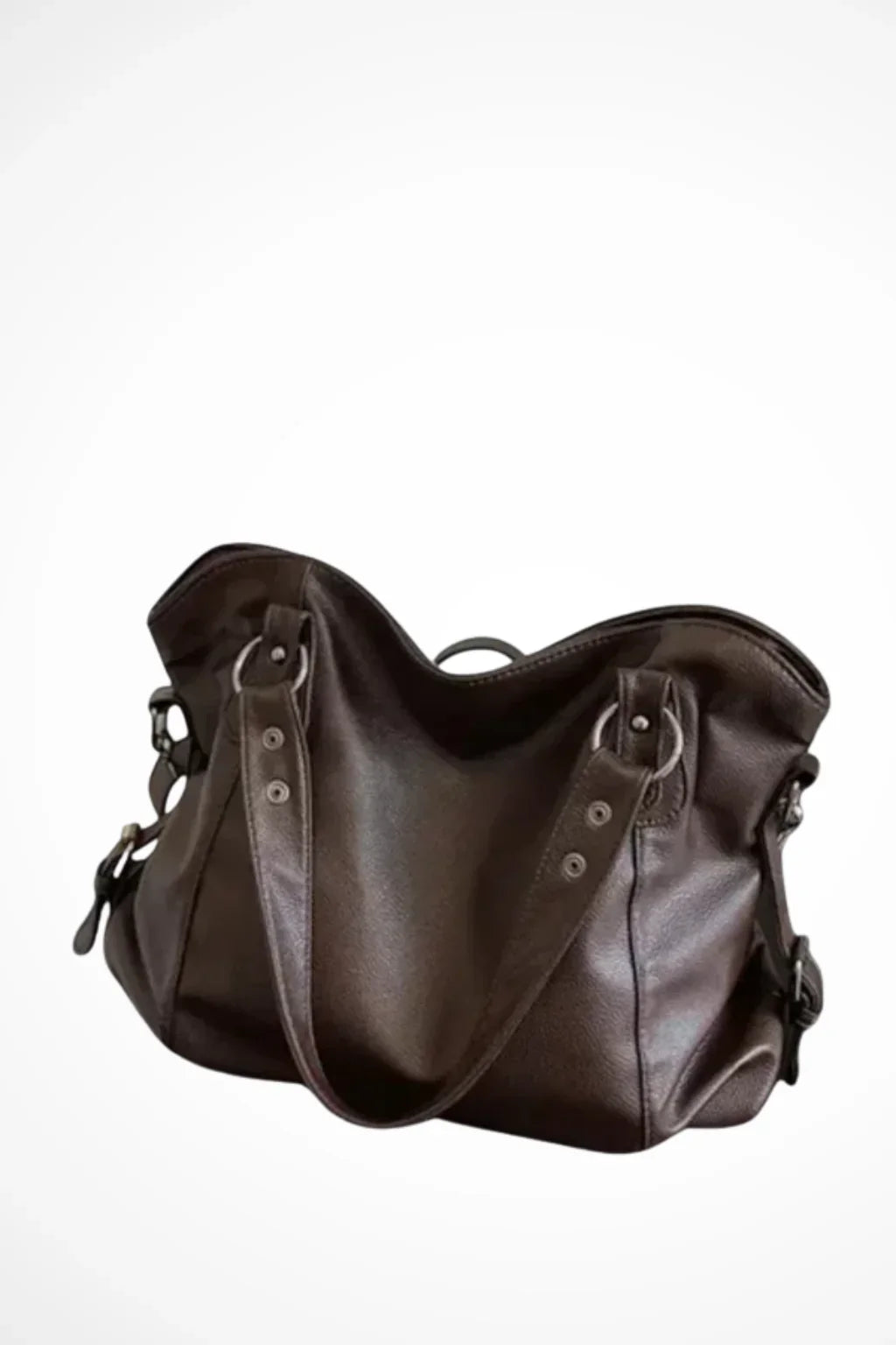 Catriona | Women's Studded Shoulder Bag with Top Handles and Detachable Strap