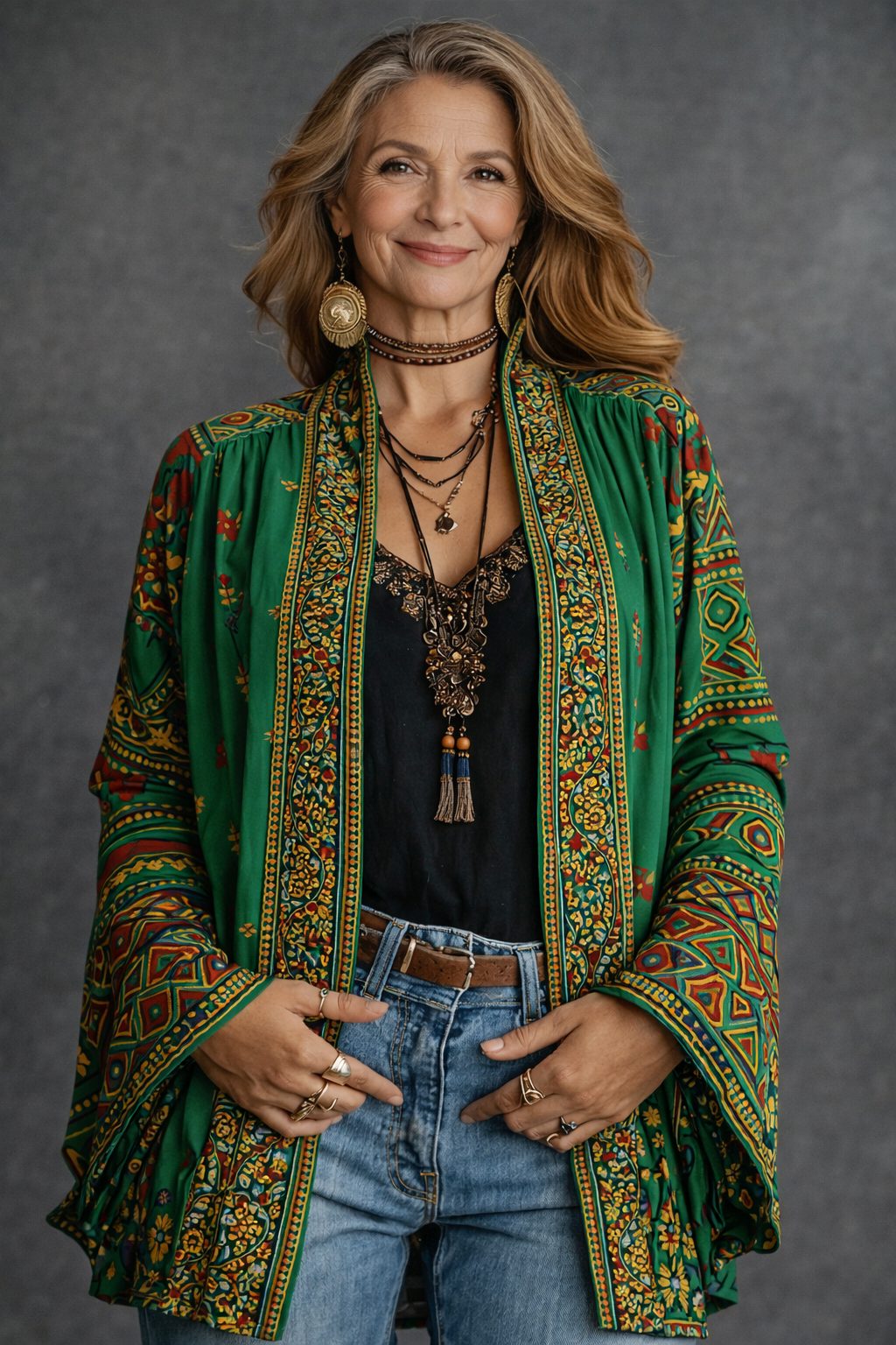 Celestine | Velvet Tapestry Cardigan for Women