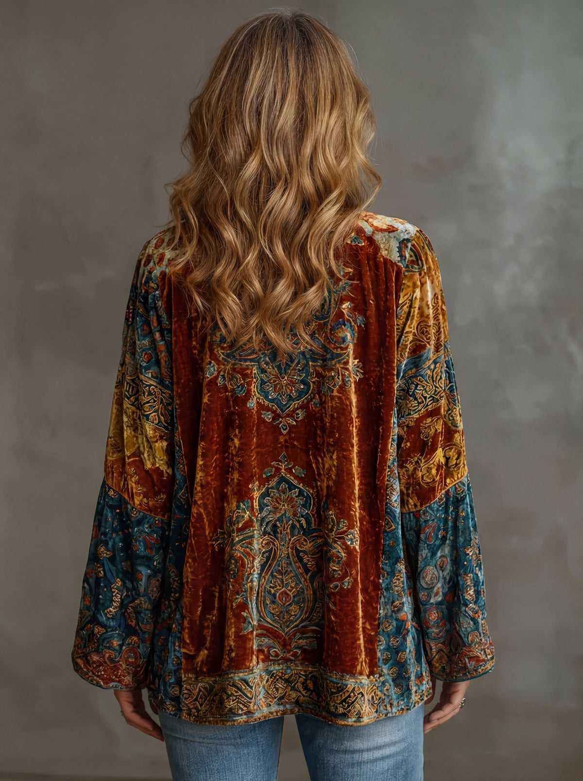 Celestine | Velvet Tapestry Cardigan for Women