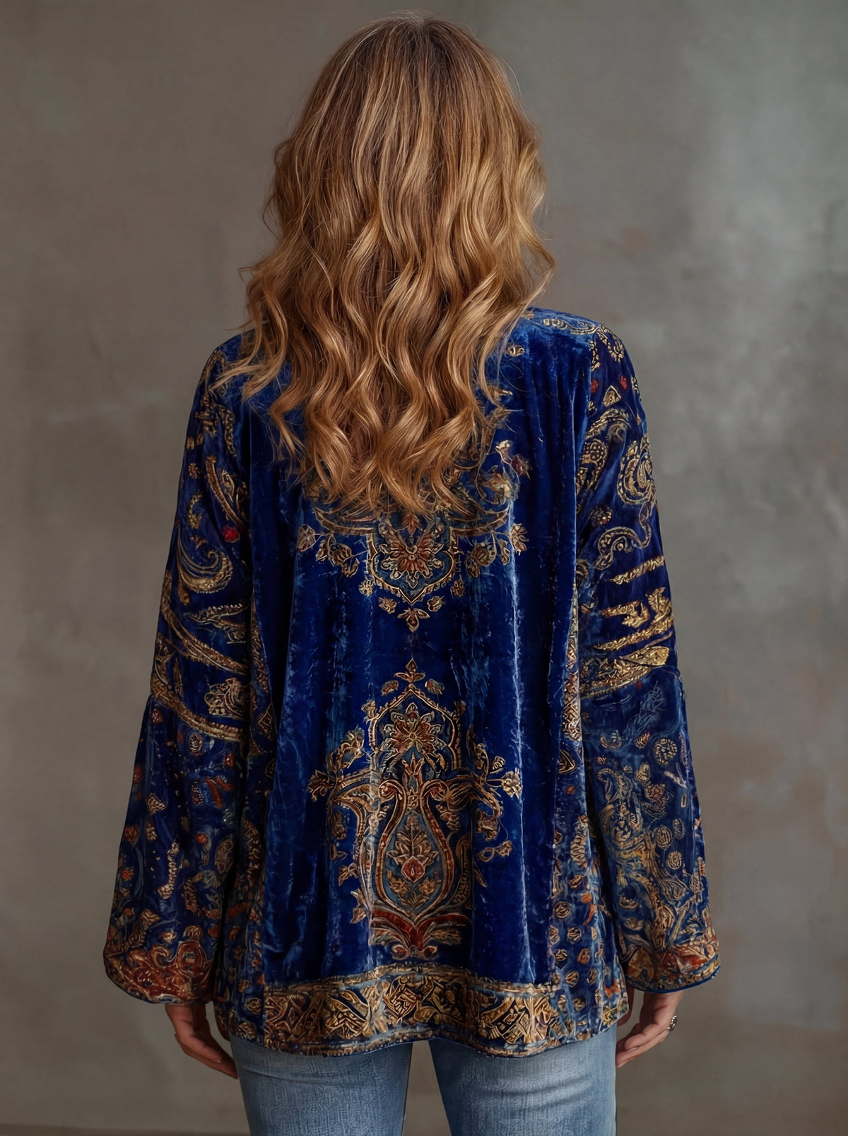Celestine | Velvet Tapestry Cardigan for Women