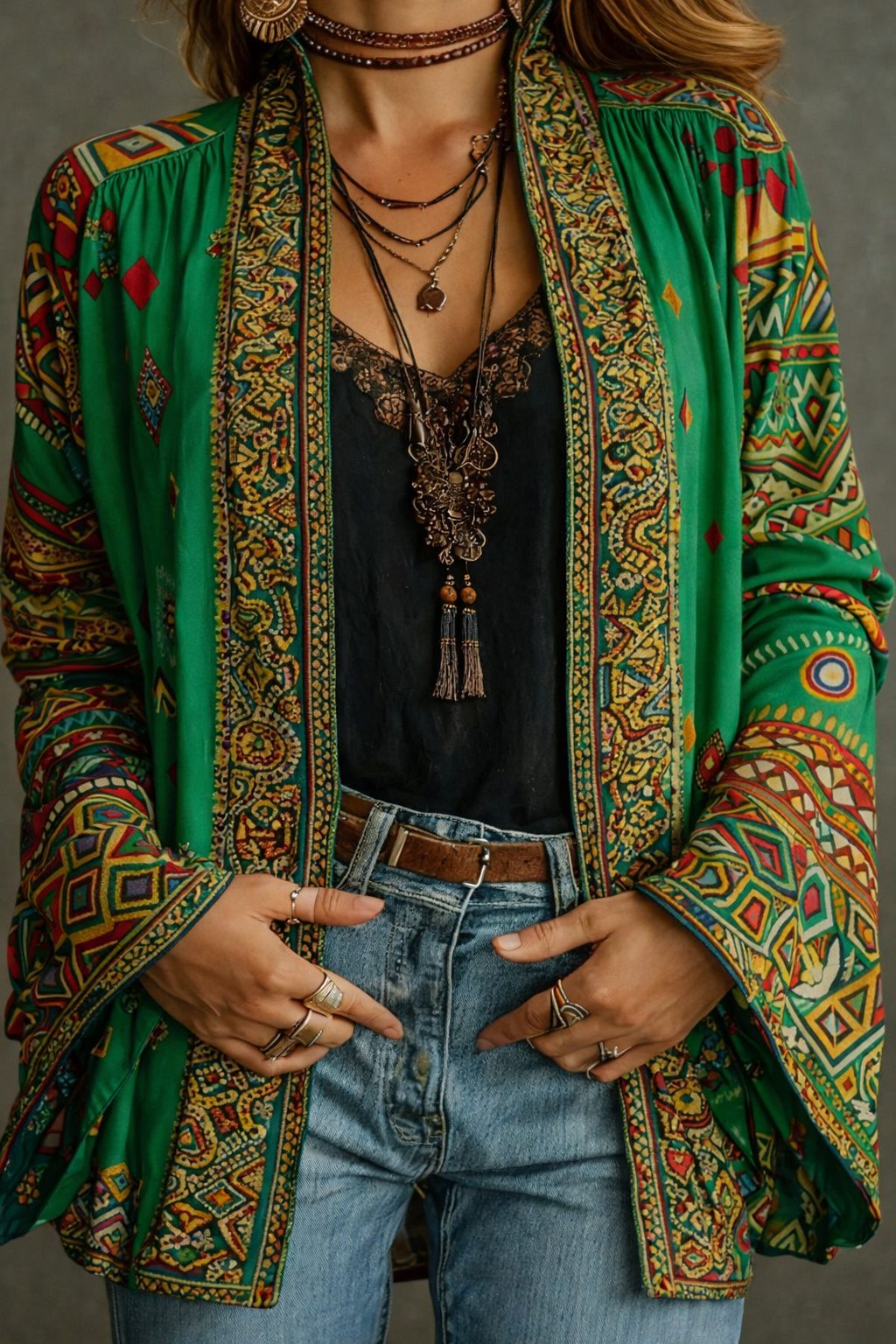 Celestine | Velvet Tapestry Cardigan for Women