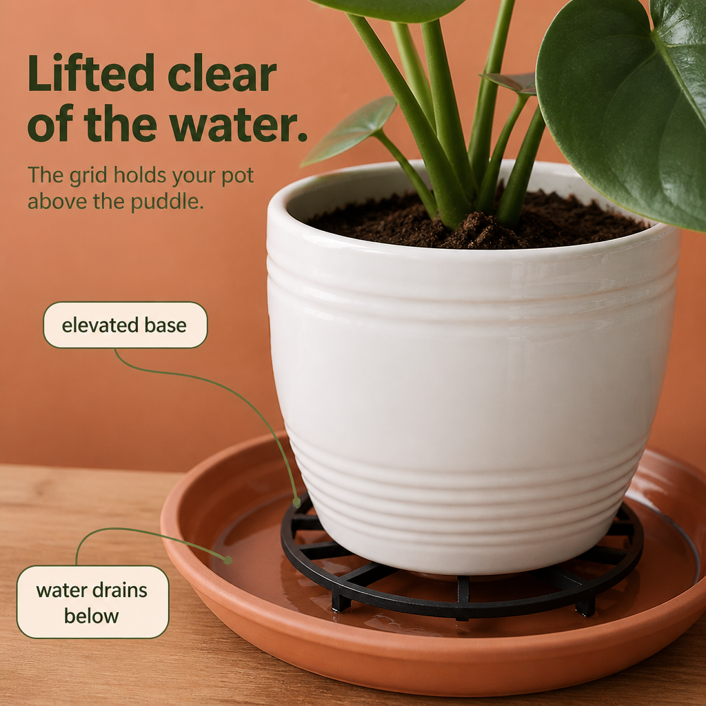 RootRise – Reinforced Open-Grid Planter Riser (2Pcs)