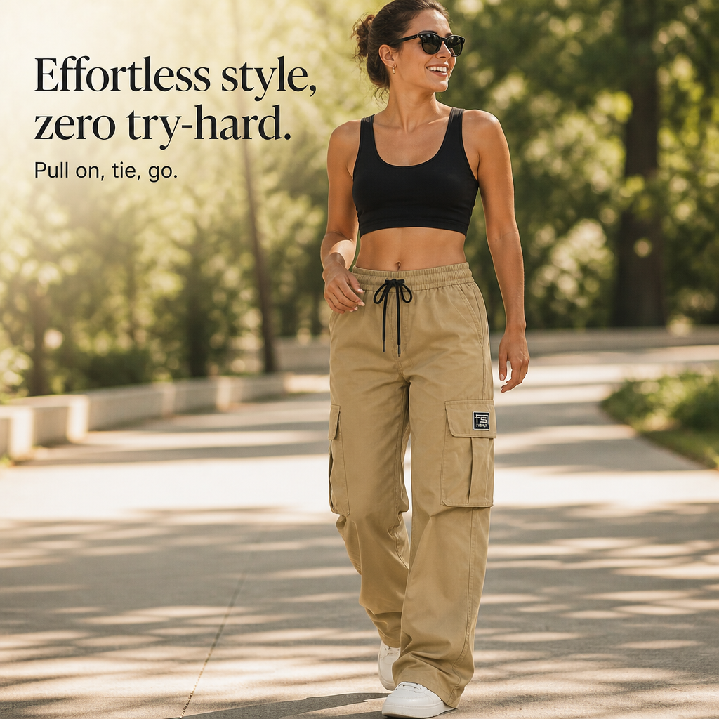EaseCargo – Lightweight Drawstring Cargo Pants