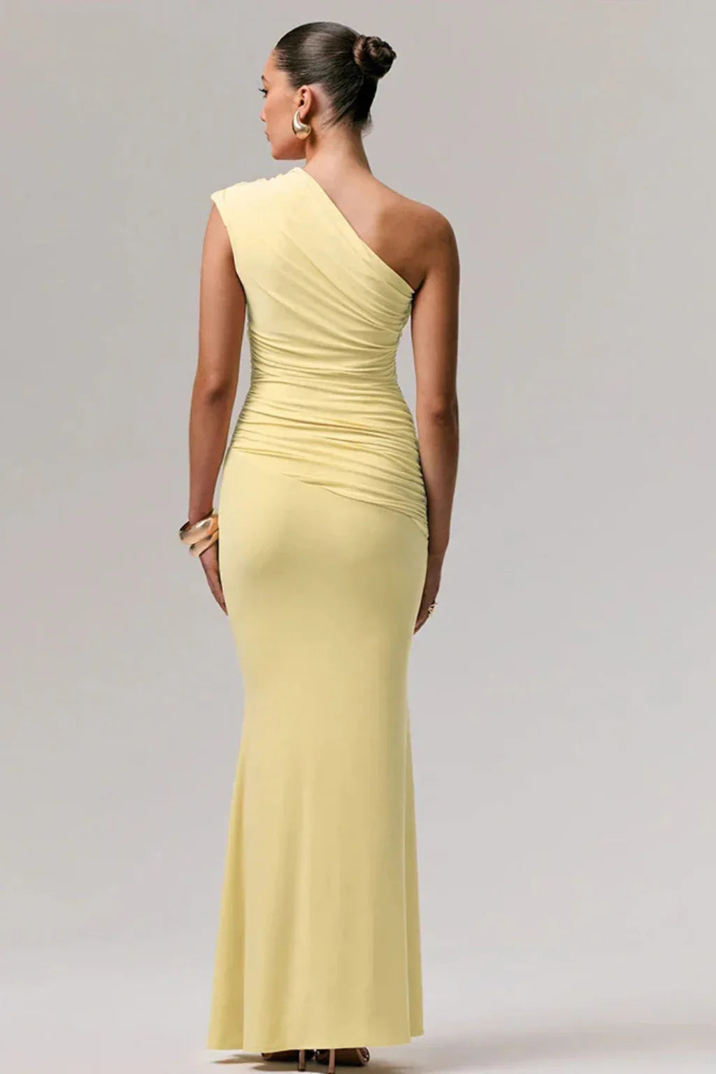 Cerys | One Shoulder Ruched Formal Evening Maxi Dress