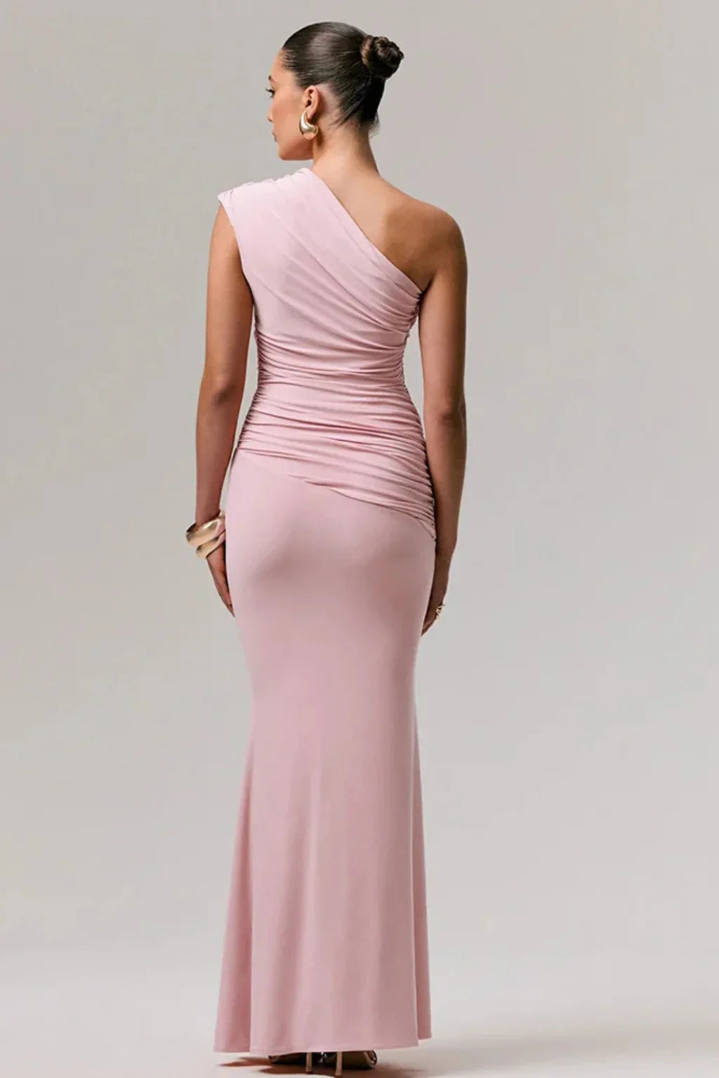 Cerys | One Shoulder Ruched Formal Evening Maxi Dress