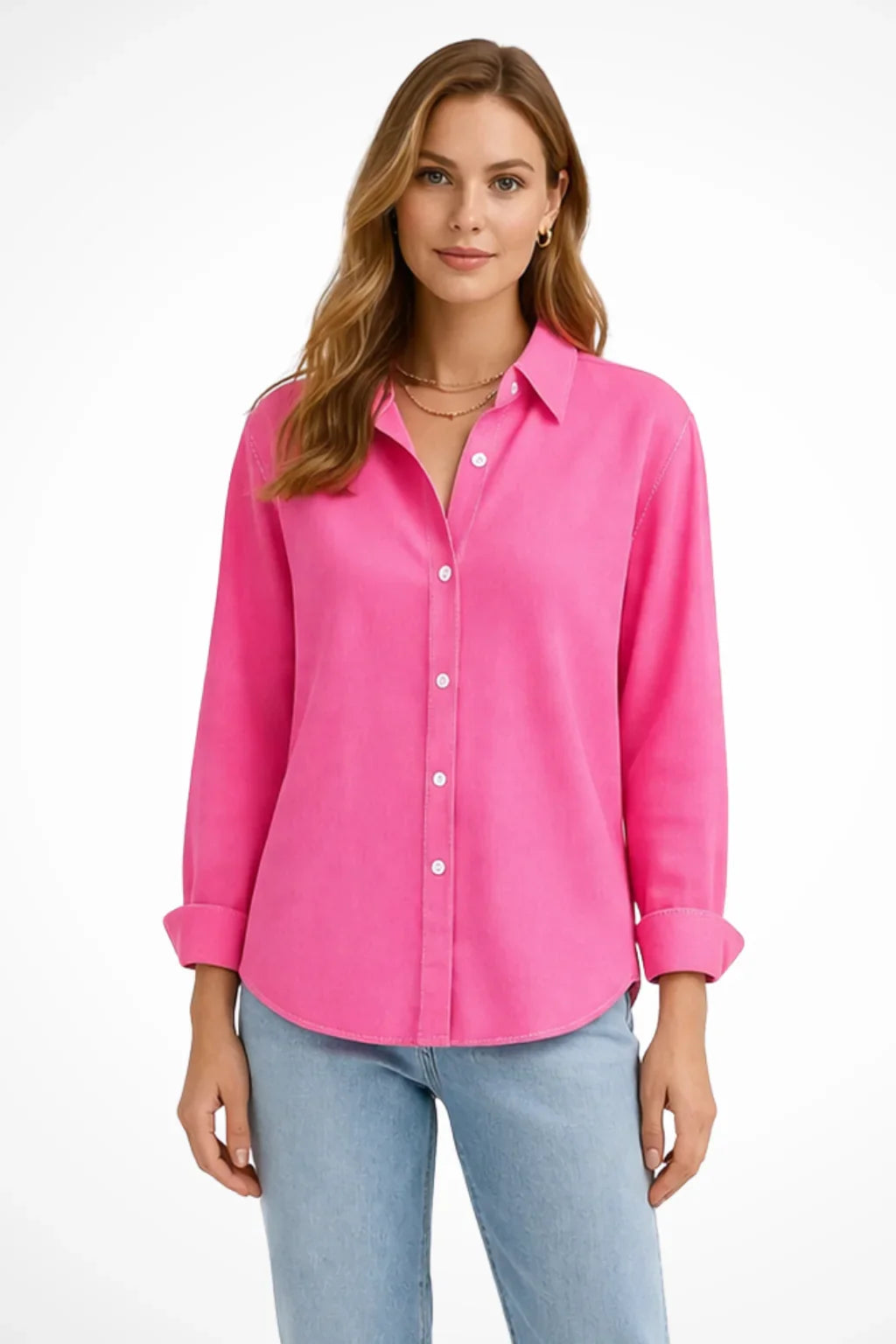 Charlotte | Women's Button Up Collared Shirt with Long Sleeves
