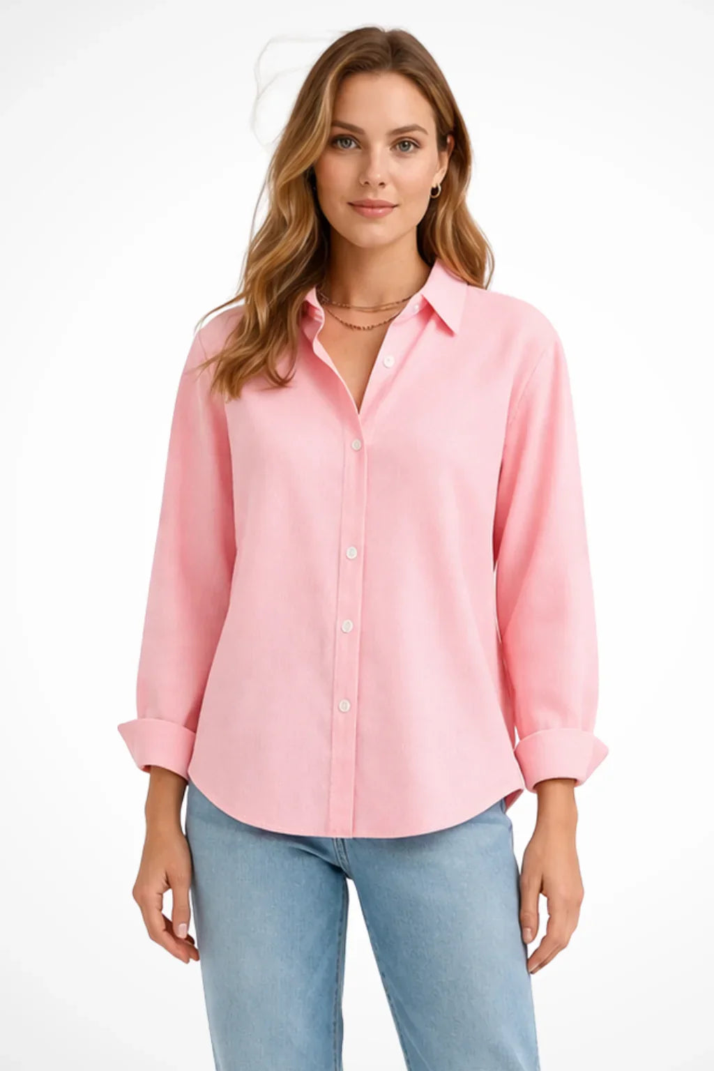 Charlotte | Women's Button Up Collared Shirt with Long Sleeves