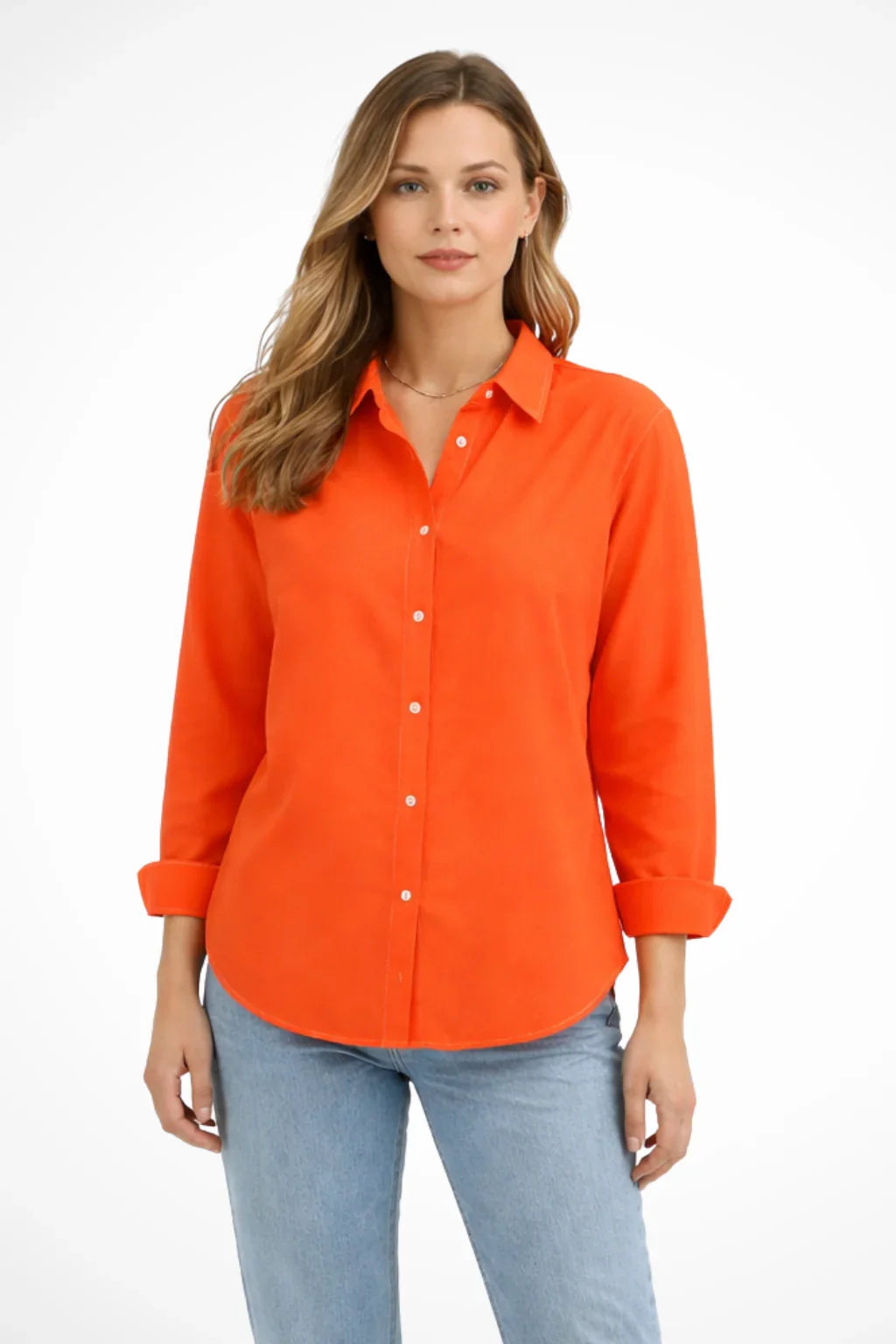 Charlotte | Women's Button Up Collared Shirt with Long Sleeves