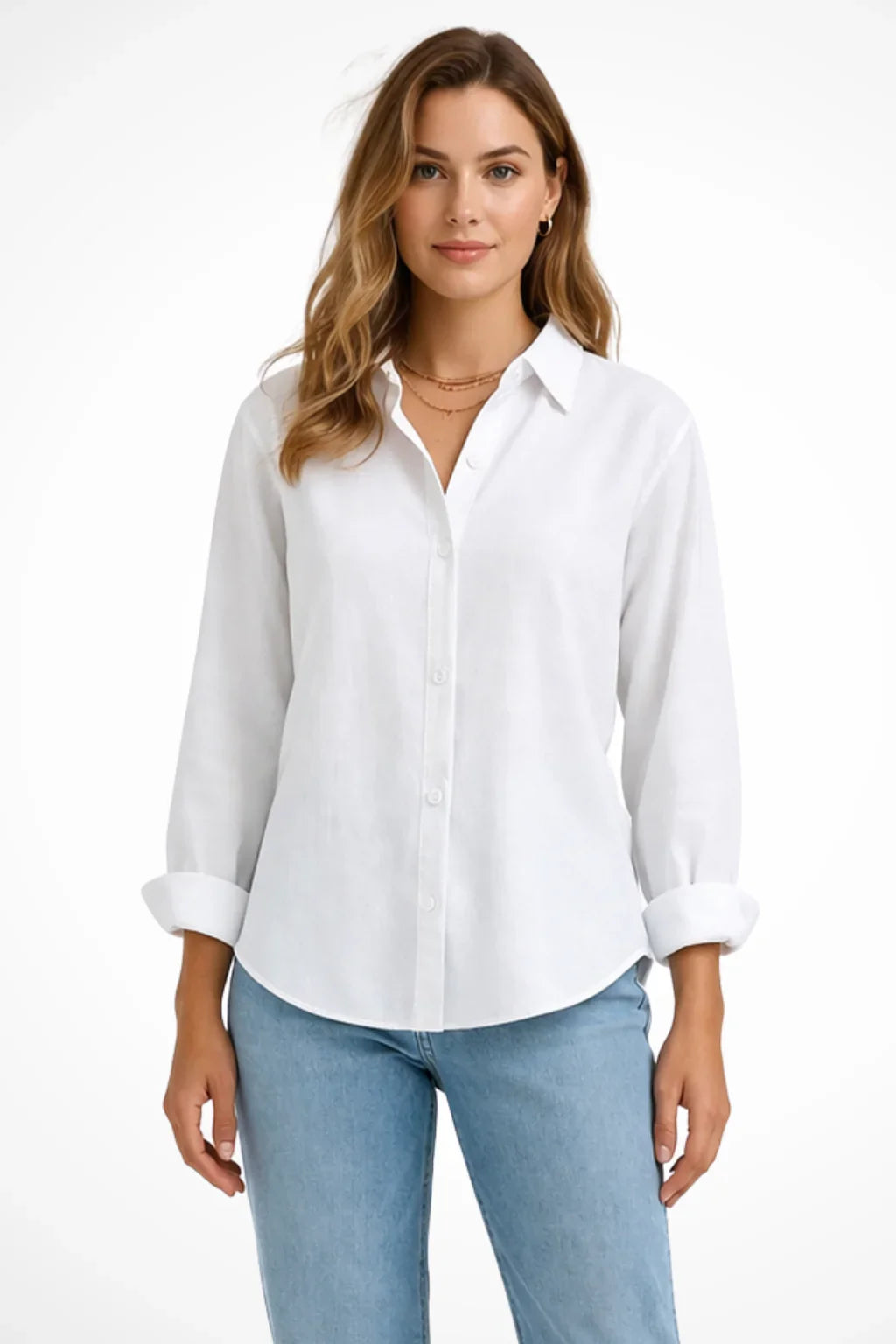 Charlotte | Women's Button Up Collared Shirt with Long Sleeves