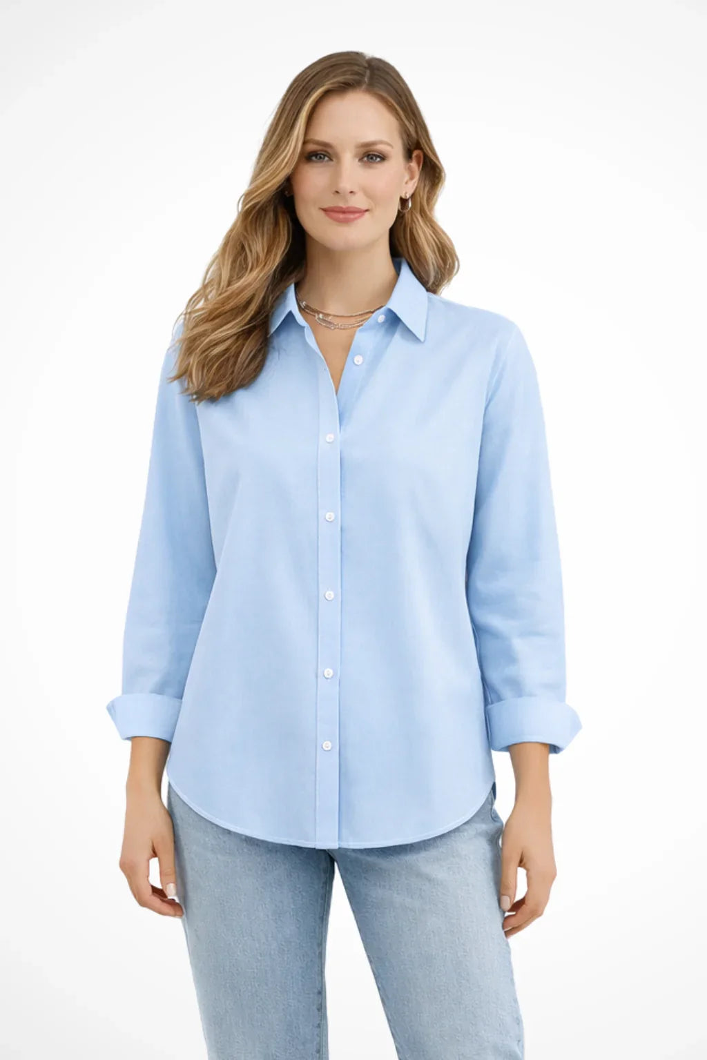 Charlotte | Women's Button Up Collared Shirt with Long Sleeves