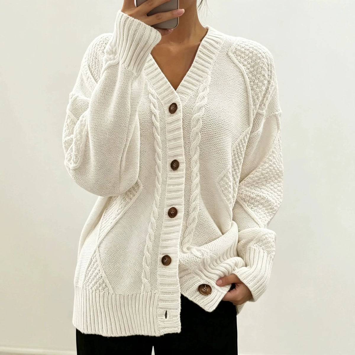 Chase | Women's Cable Knit Cardigan