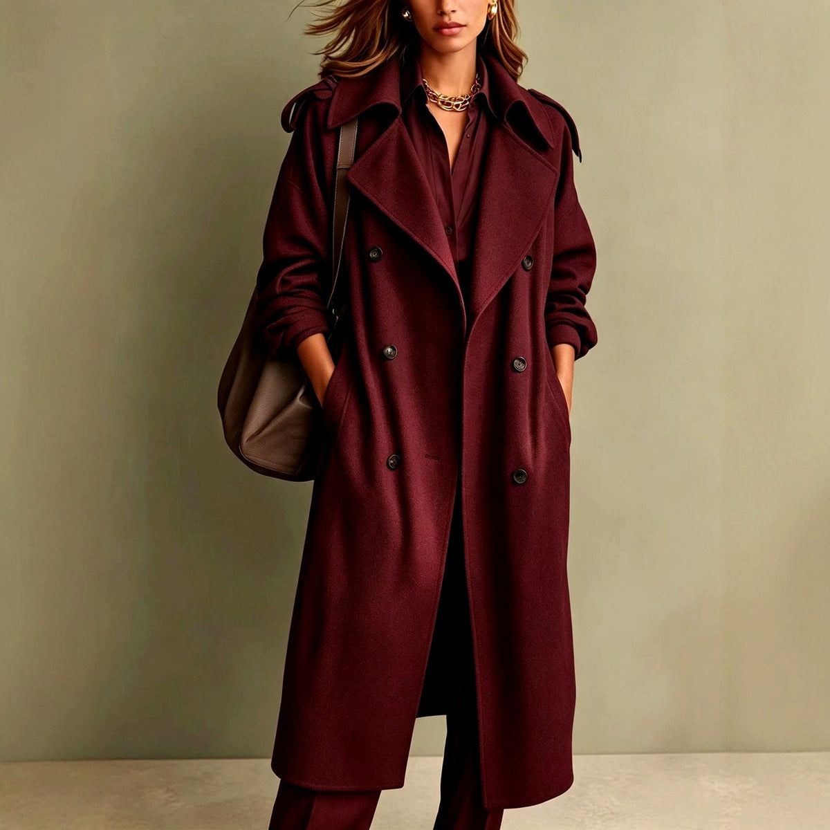 Chelsea - Women's Double-Breasted Longline Coat