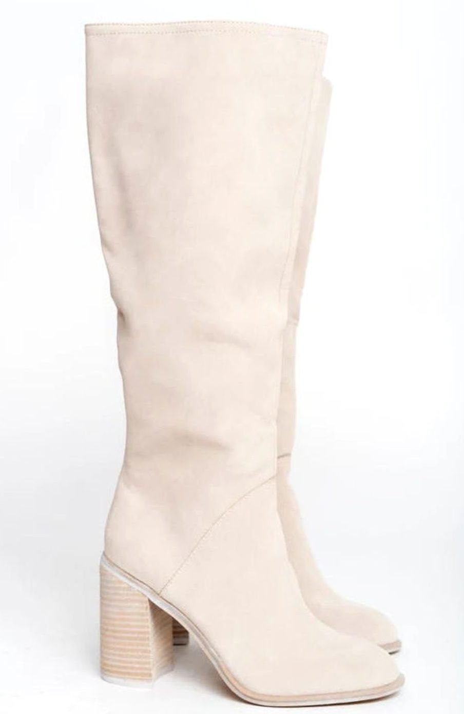Chloé | Block Heel Knee High Boots with Side Zip for Women