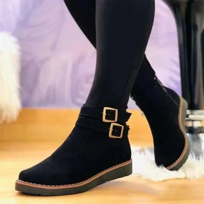 Citlali | Platform Ankle Boots with Buckle Straps for Women